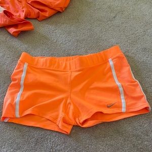 Nike dri-fit orange athletic shorts